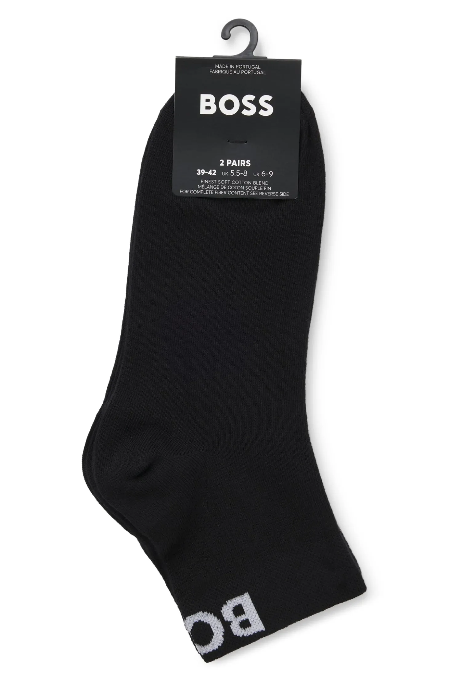 Zweierpack kurze Socken mit Kontrast-Logos