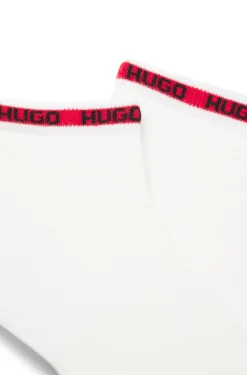 Zweierpack kurze Socken mit Logo-Tape