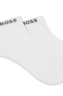 Zweierpack kurze Socken mit Logo-Bündchen