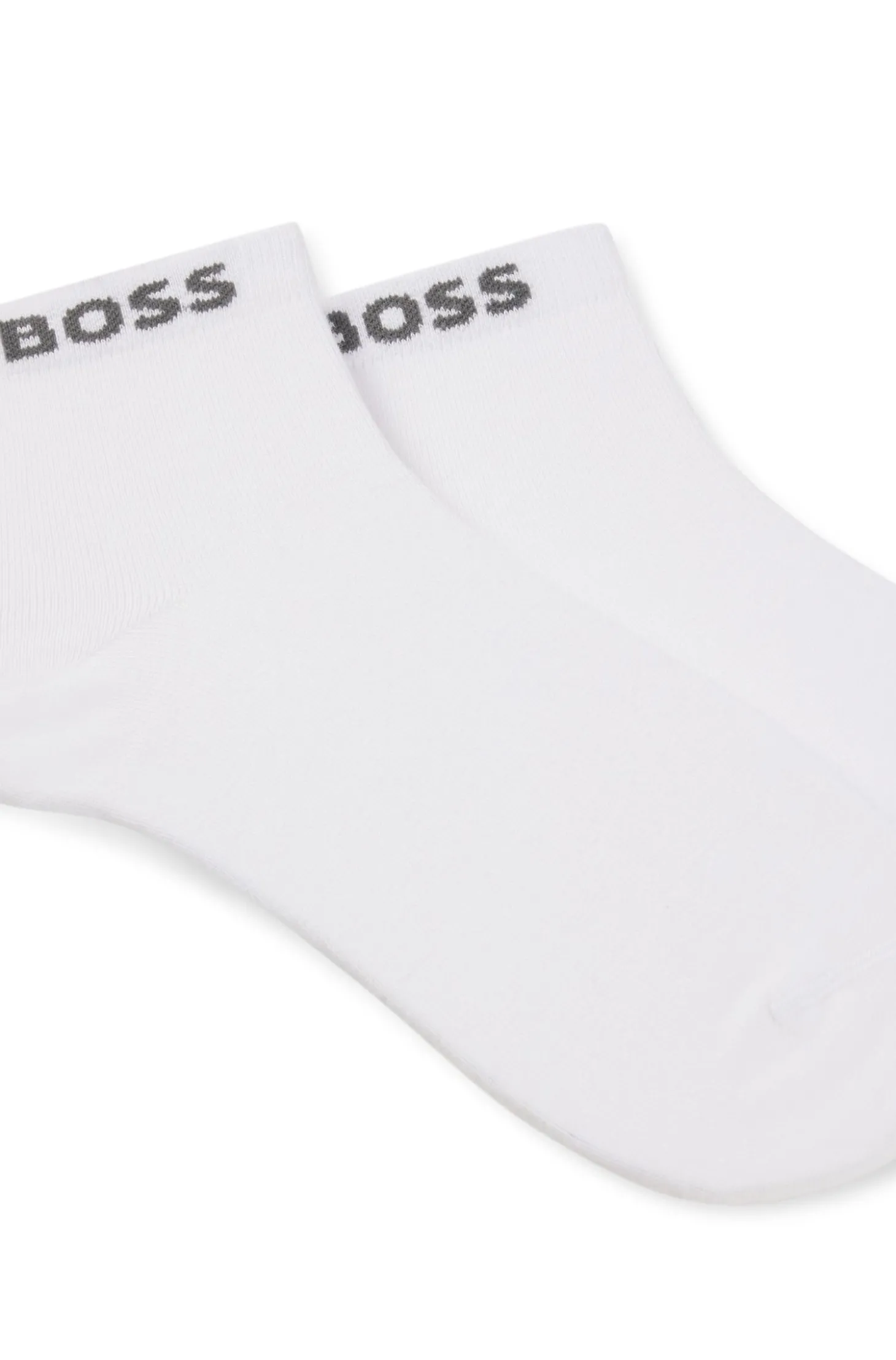 Zweierpack kurze Socken mit Logo-Bündchen