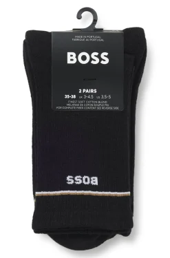 Zweierpack kurze Socken mit Logo-Details