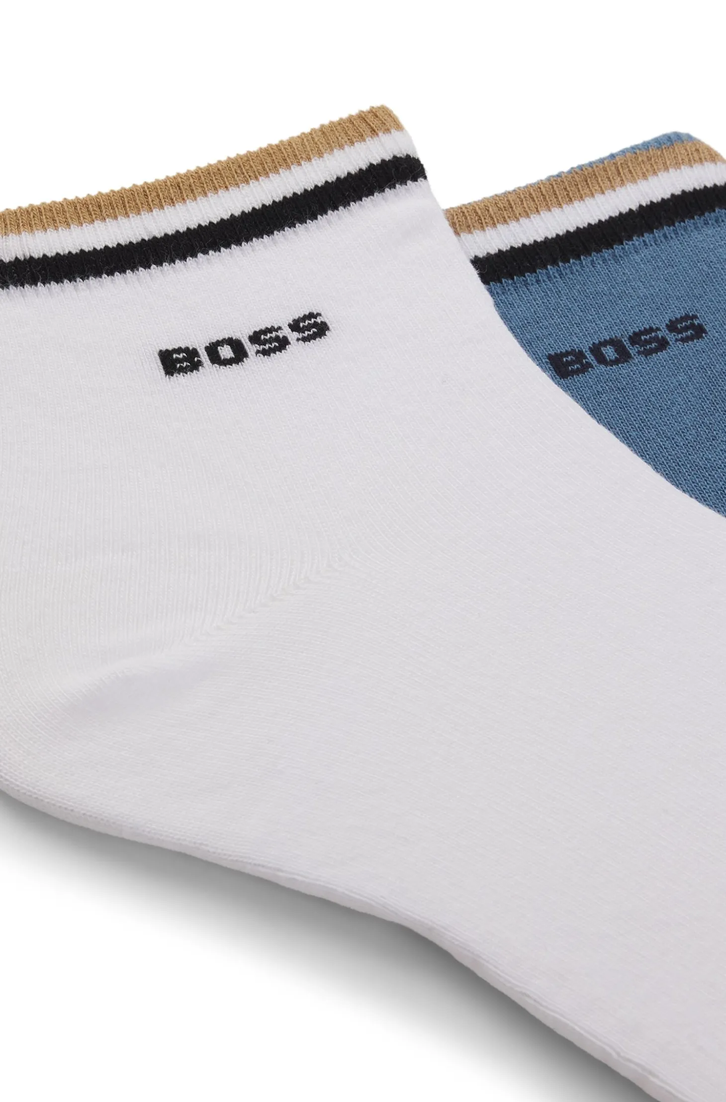 Zweierpack kurze Socken mit Signature-Streifen an den Bündchen