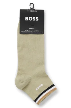 Zweierpack kurze Socken mit Signature-Streifen an den Bündchen