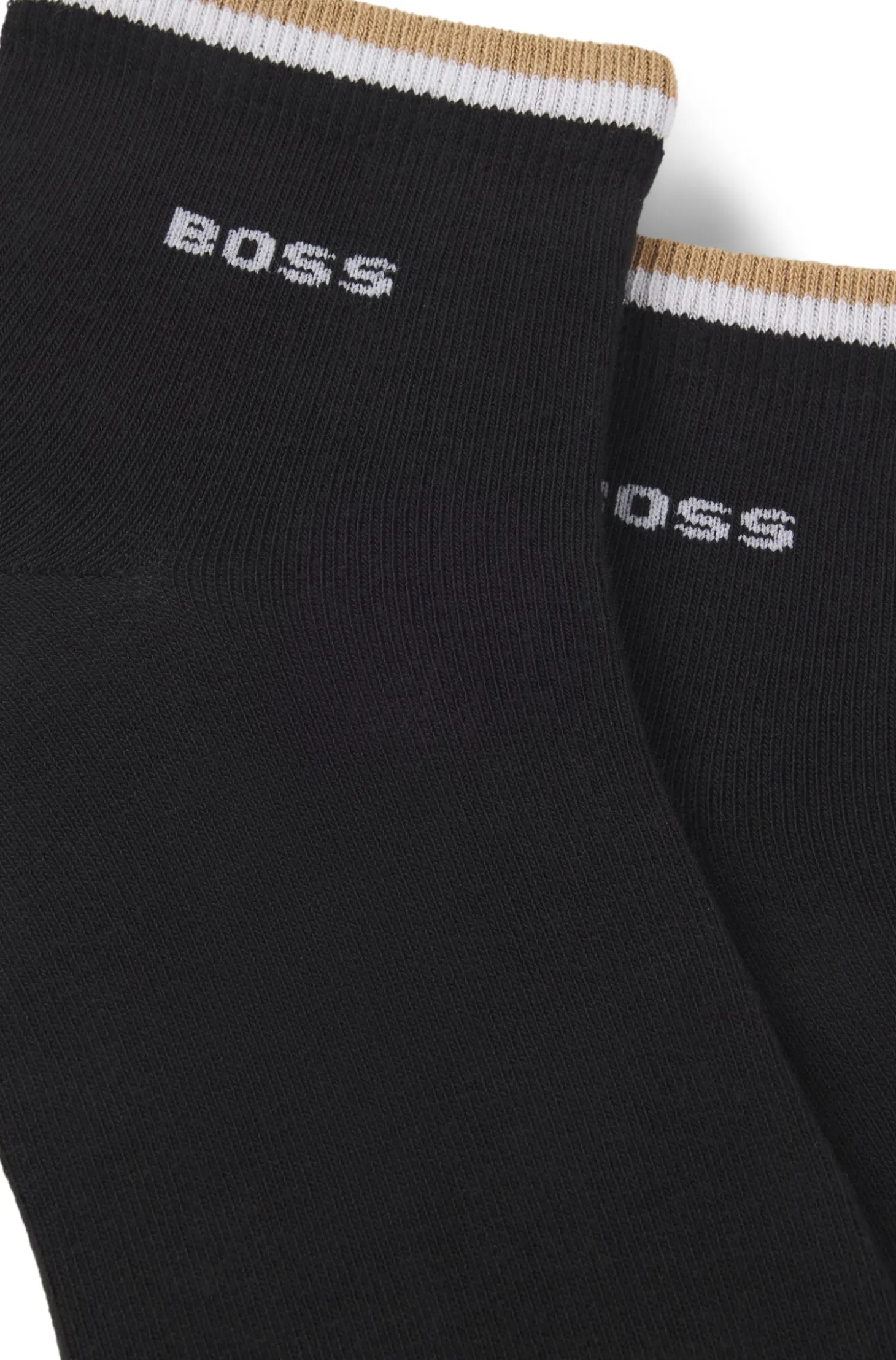 Zweierpack kurze Socken mit Signature-Streifen an den Bündchen