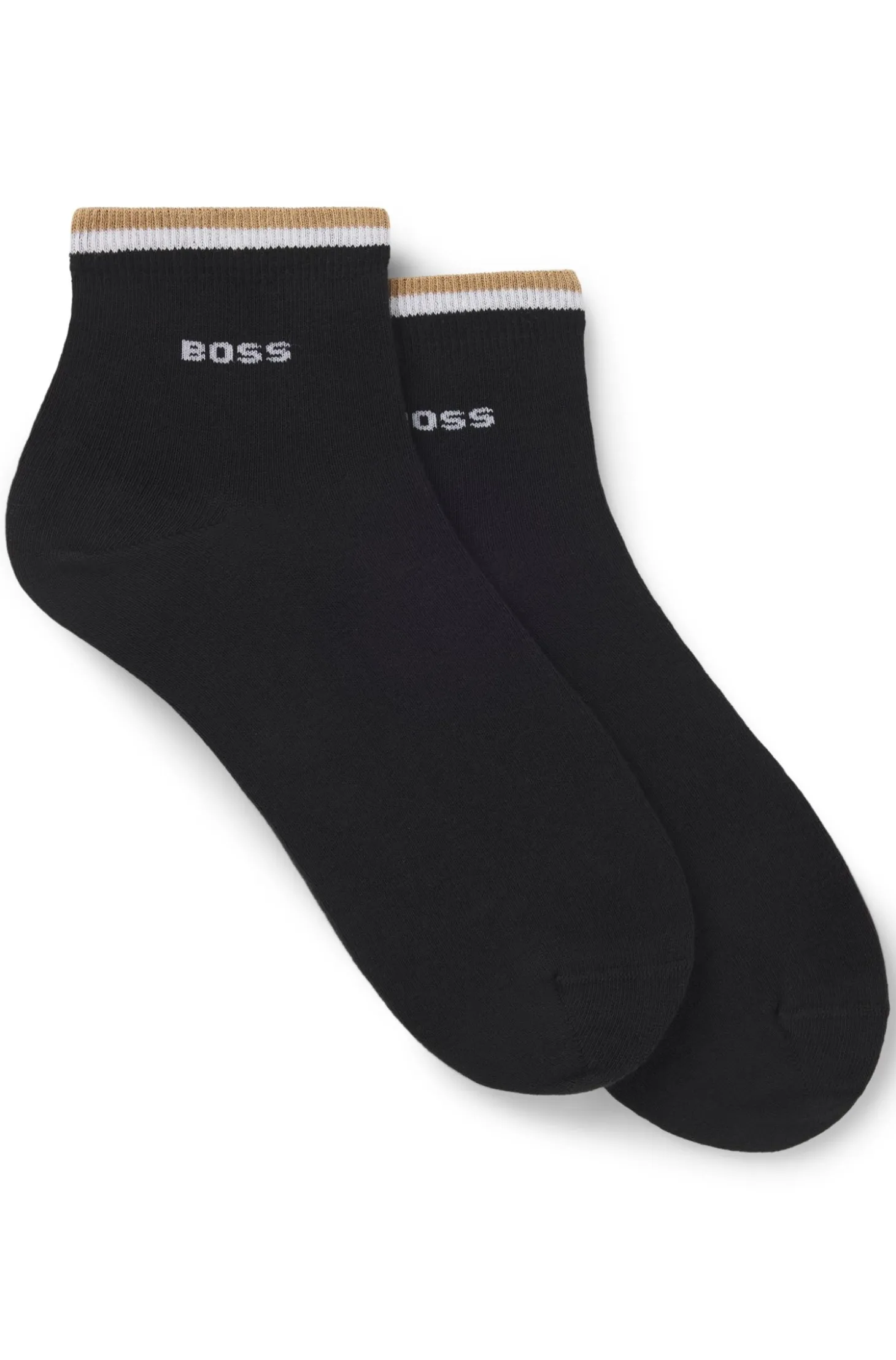 Zweierpack kurze Socken mit Signature-Streifen an den Bündchen