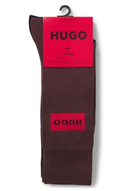Zweierpack mittelhohe Socken mit Logo-Labels