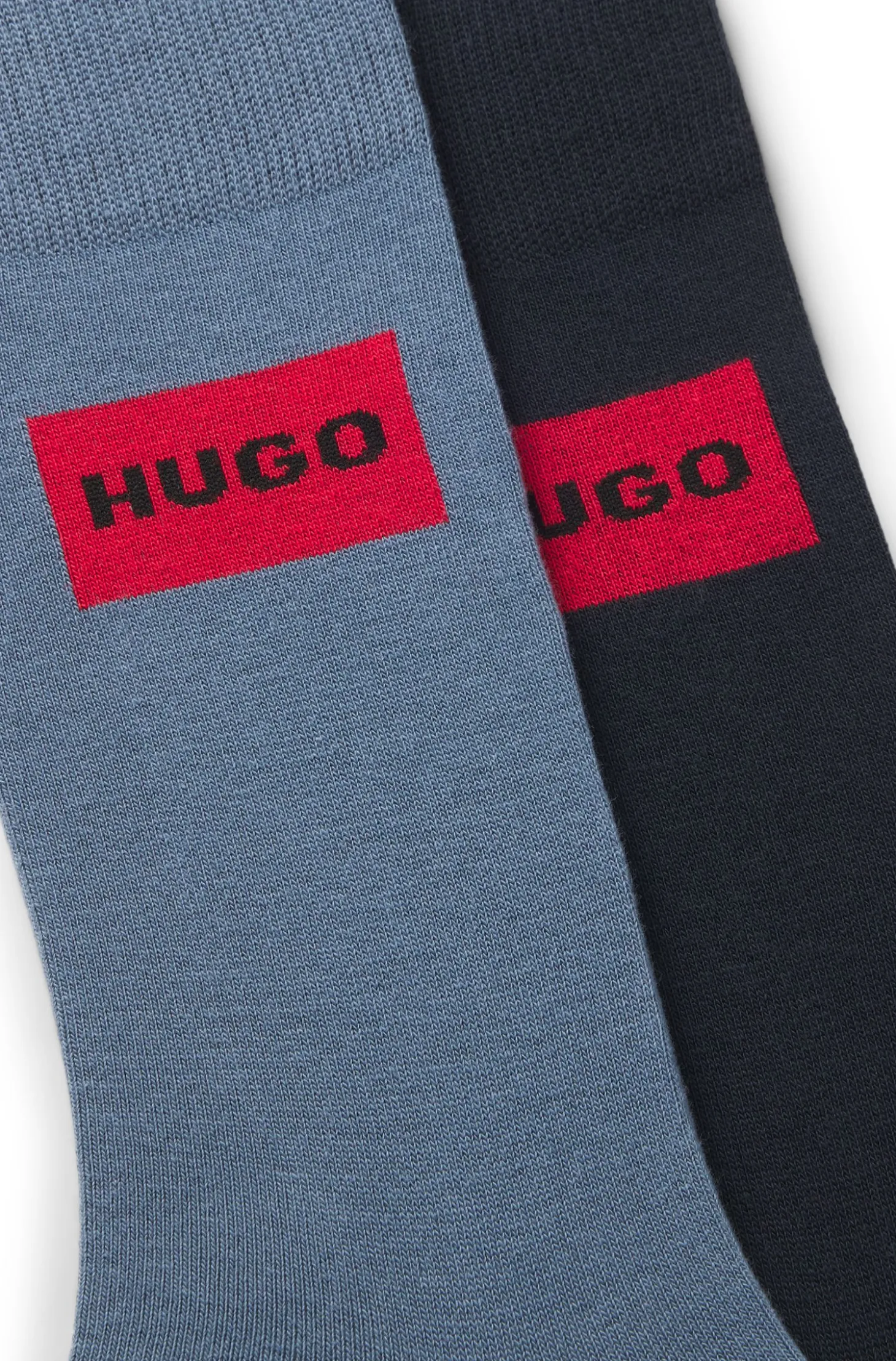 Zweierpack mittelhohe Socken mit Logo-Labels