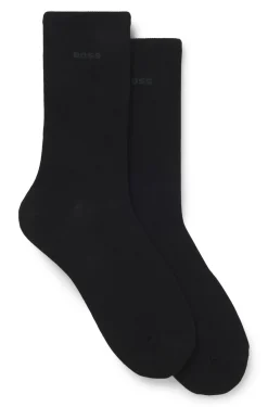 Zweierpack mittelhohe Socken mit Logos