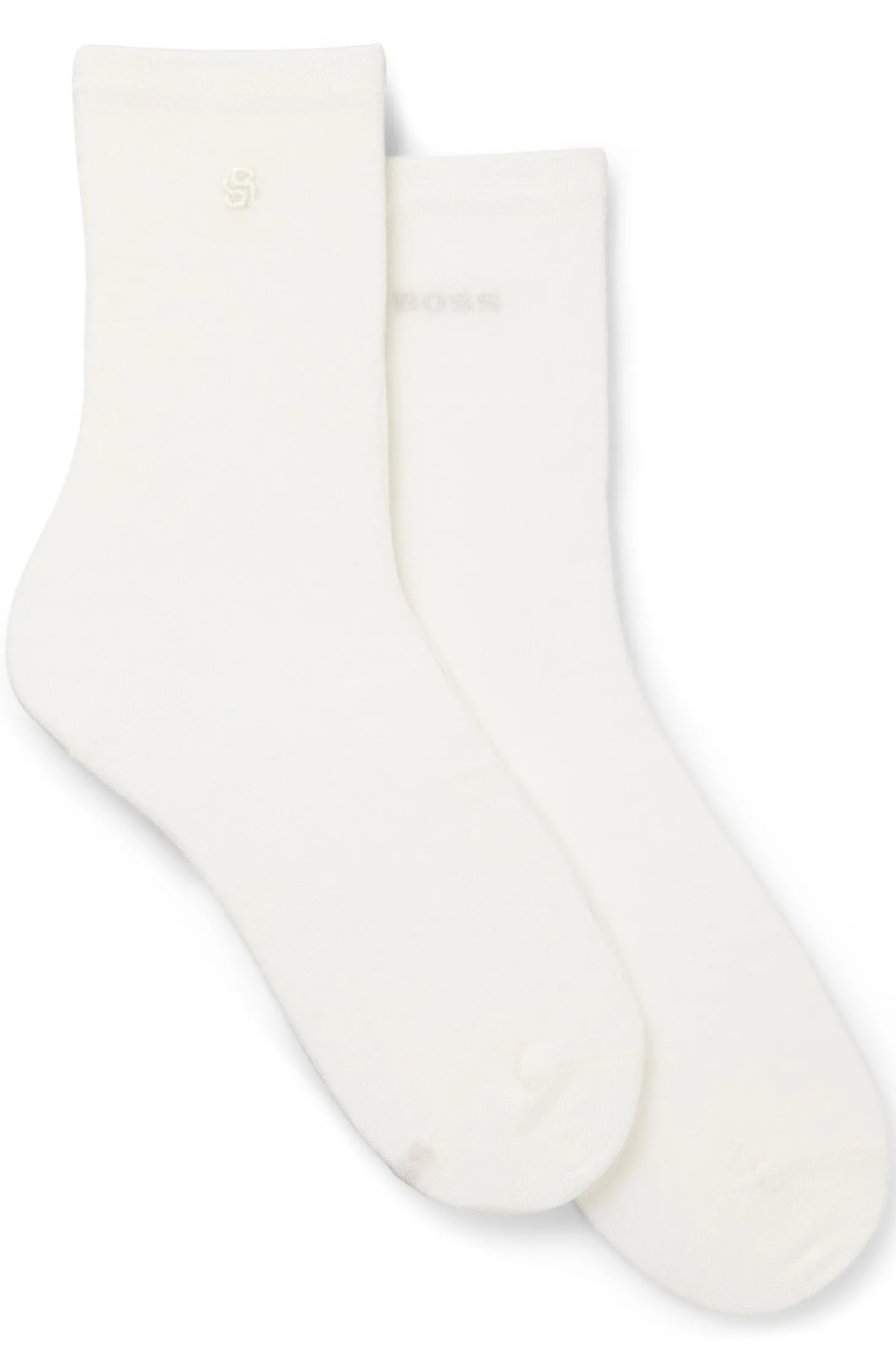Zweierpack mittelhohe Socken mit Logo-Details