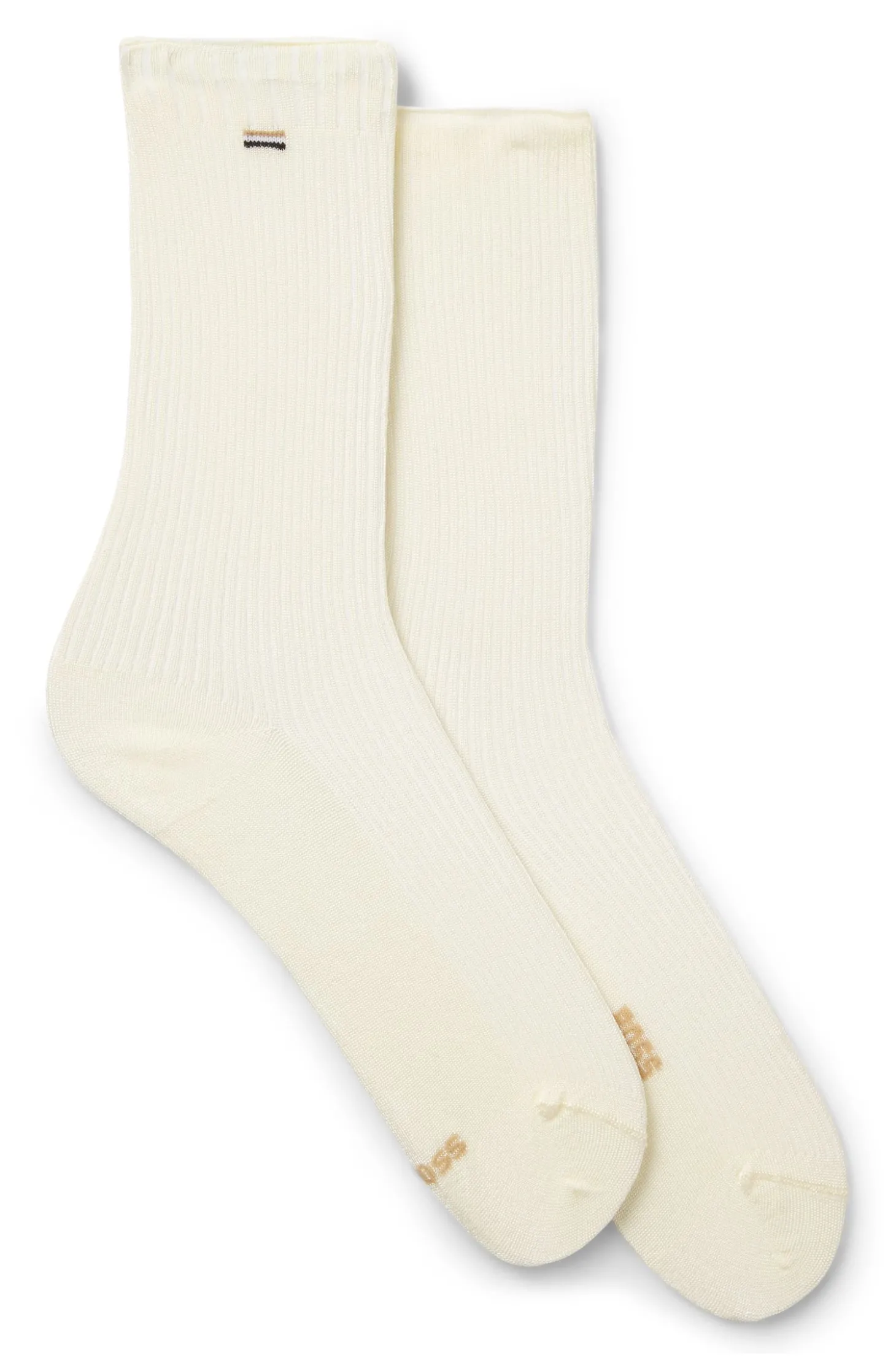 Zweierpack mittelhohe Socken mit Logo-Details