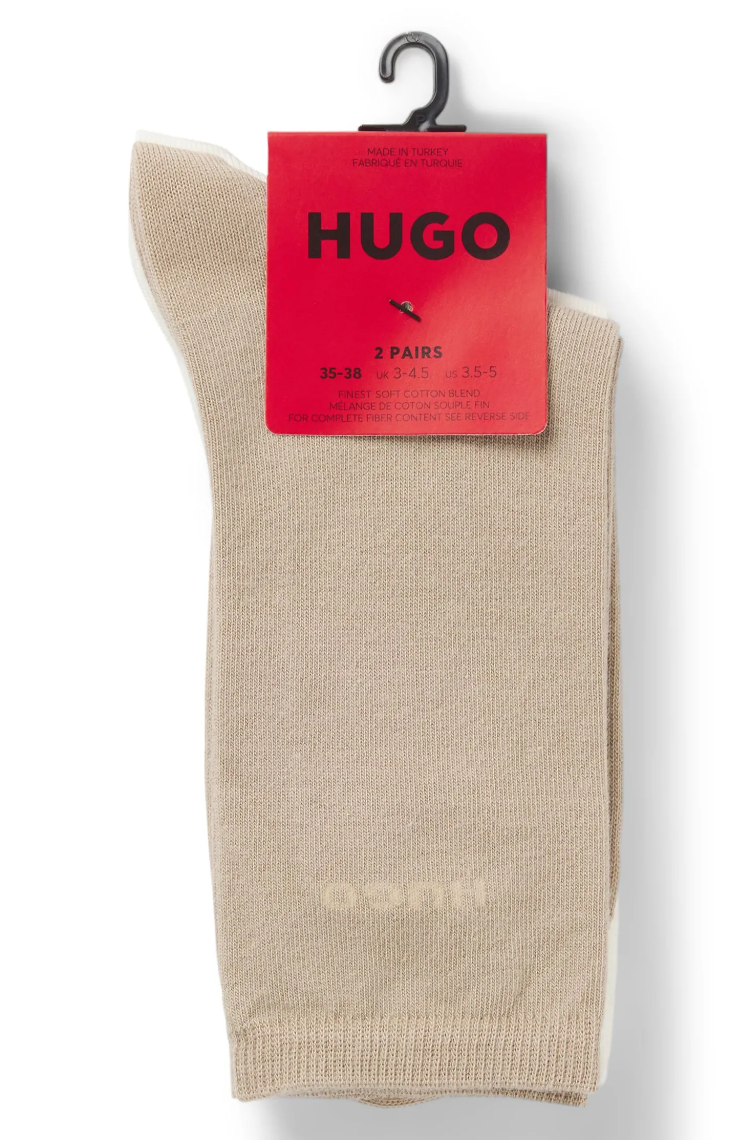 Zweierpack mittelhohe Socken aus Baumwoll-Mix mit Logos