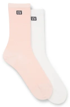 Zweierpack mittelhohe Socken mit Stack-Logos