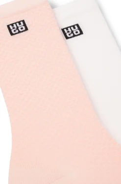 Zweierpack mittelhohe Socken mit Stack-Logos