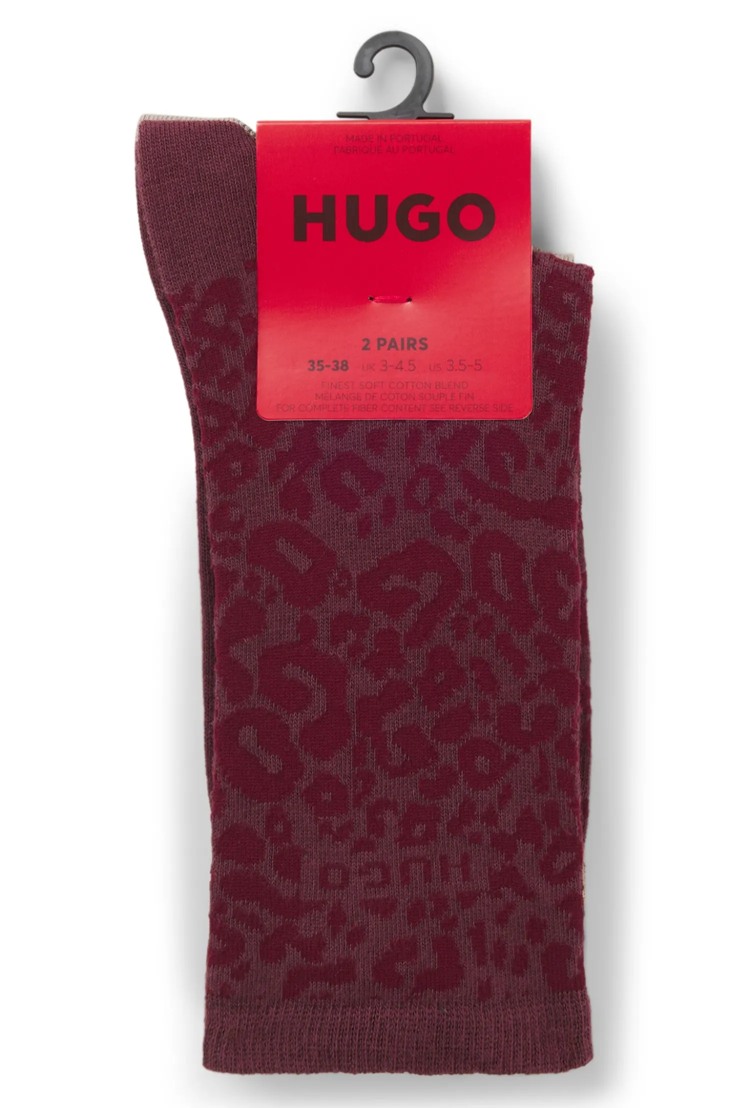 Zweierpack mittelhohe Socken mit Leoparden-Details