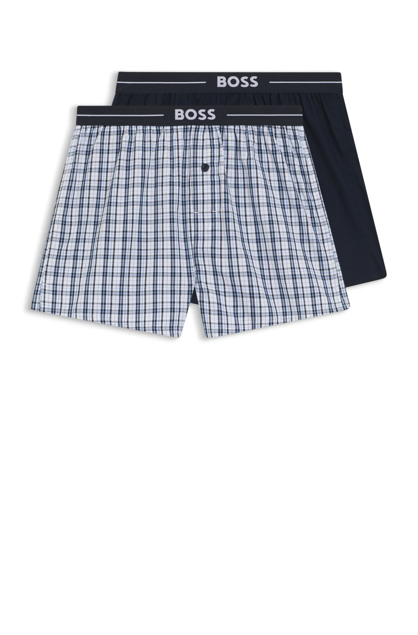Zweierpack Pyjama-Shorts aus Baumwolle mit Logo am Bund