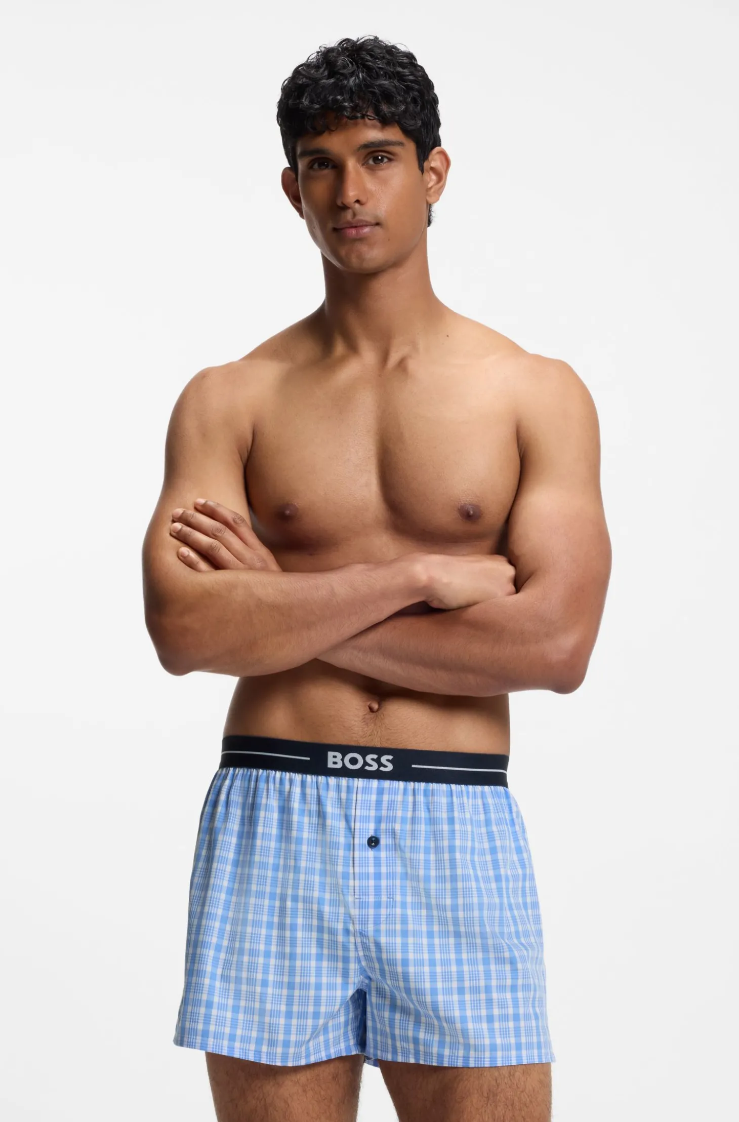 Zweierpack Pyjama-Shorts aus Baumwolle mit Logo am Bund