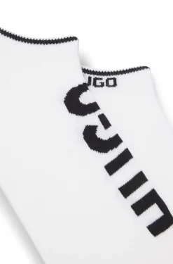 Zweierpack Sneakers-Socken aus Baumwoll-Mix mit Logos