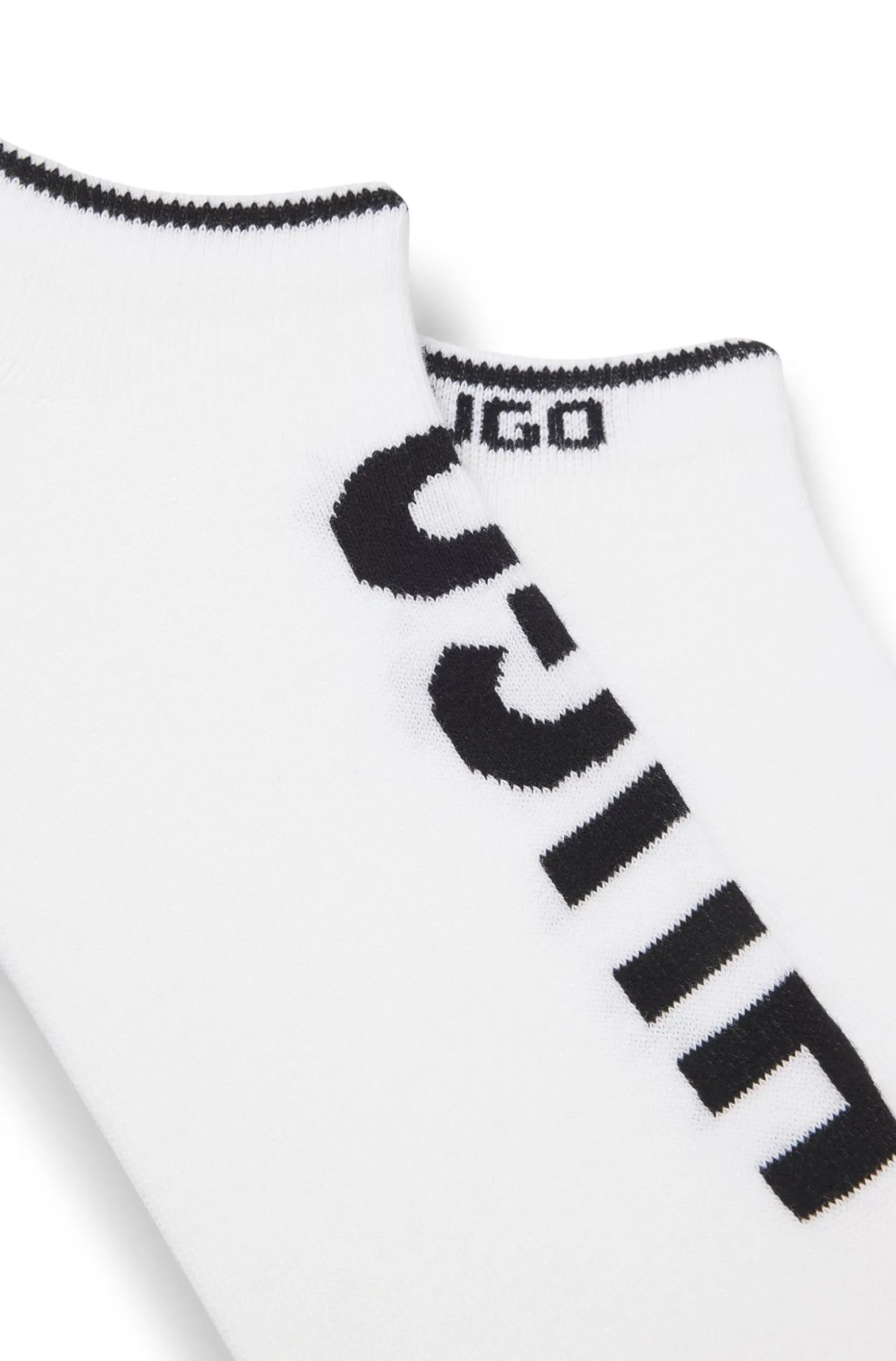 Zweierpack Sneakers-Socken aus Baumwoll-Mix mit Logos