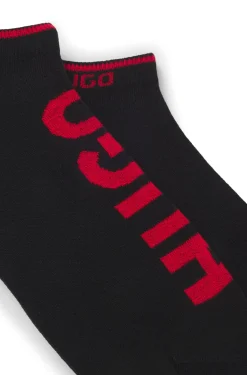Zweierpack Sneakers-Socken aus Baumwoll-Mix mit Logos