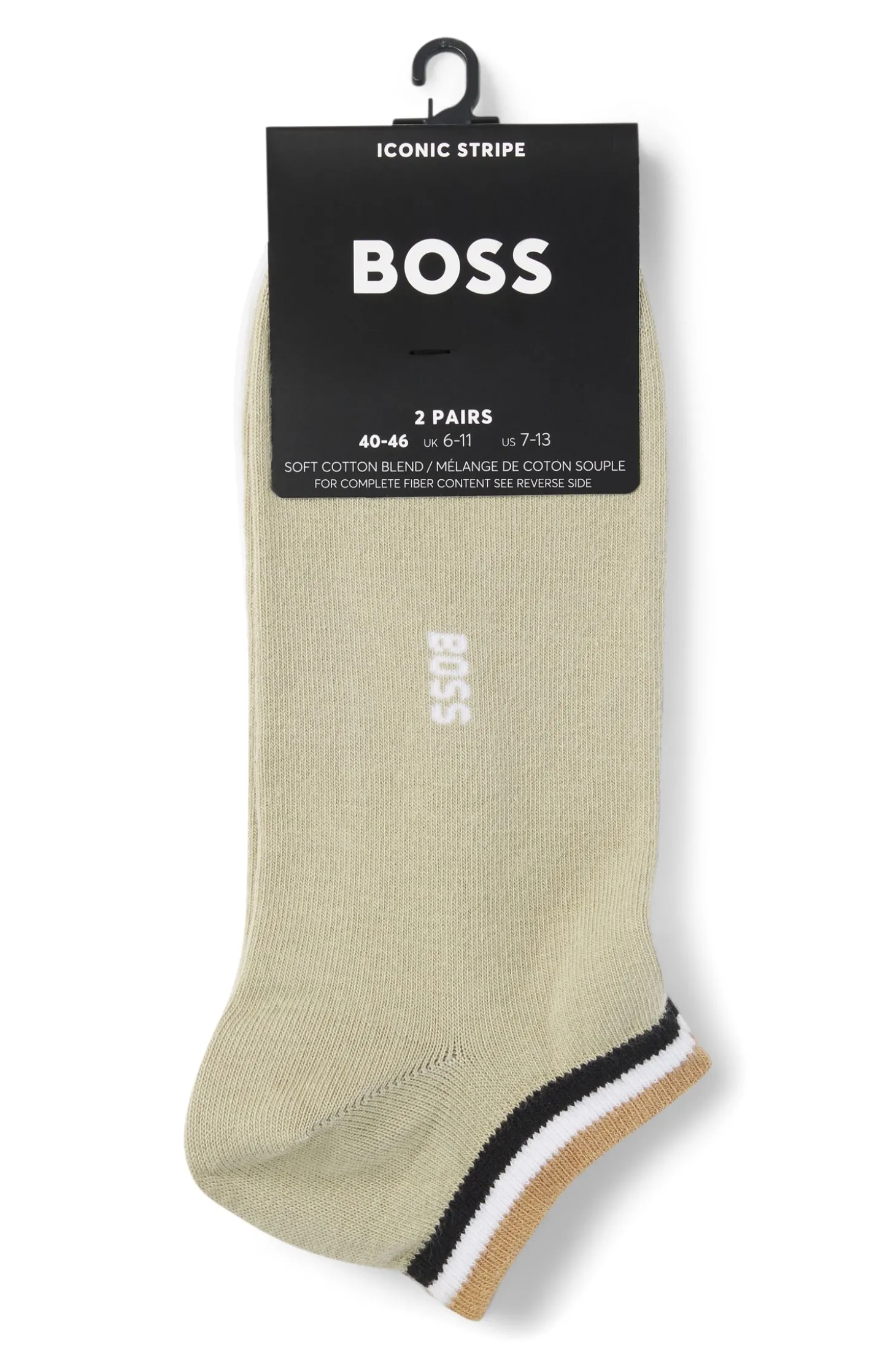 Zweierpack Sneakers-Socken mit Signature-Streifen an den Bündchen