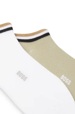 Zweierpack Sneakers-Socken mit Signature-Streifen an den Bündchen