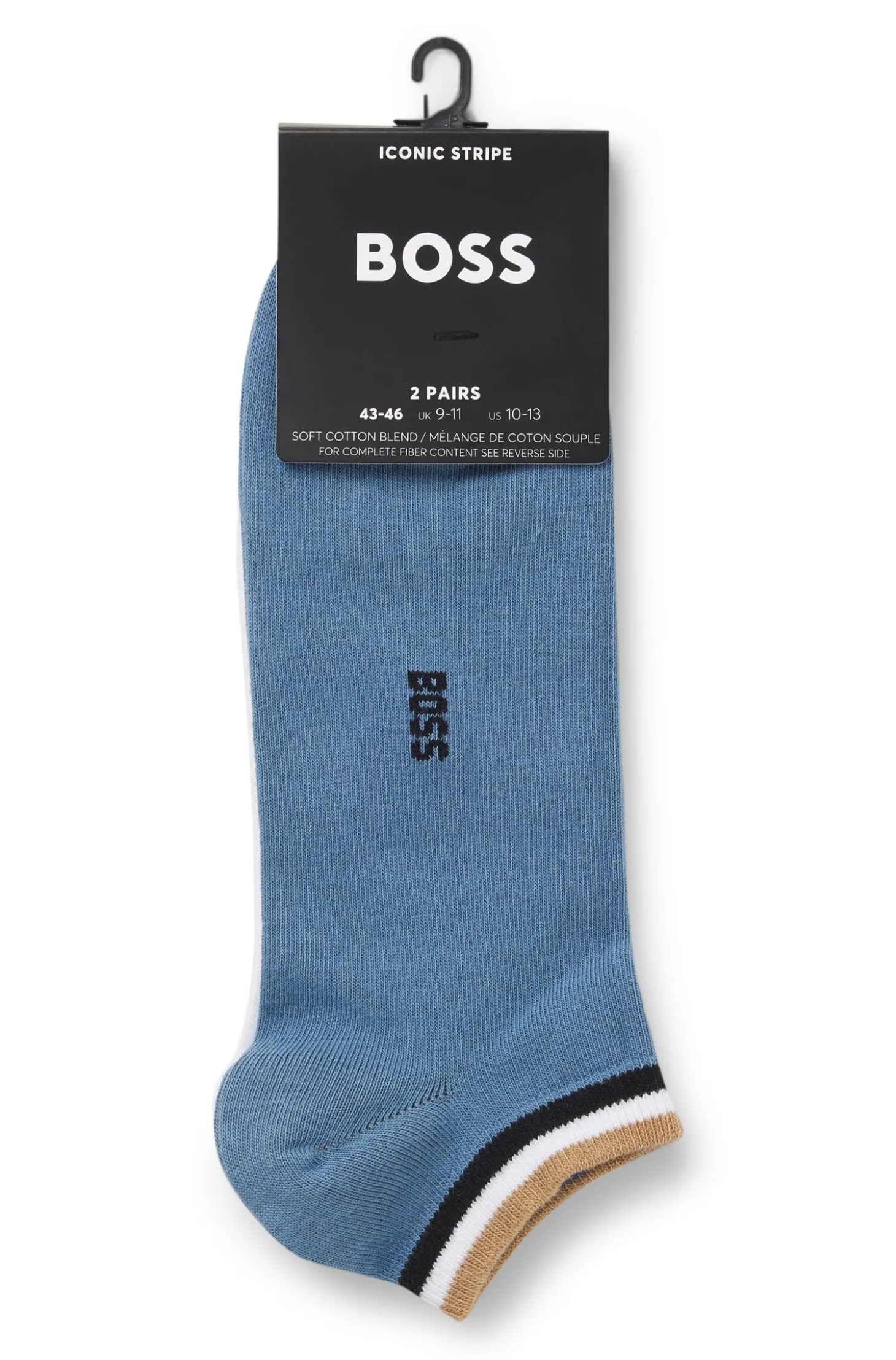 Zweierpack Sneakers-Socken mit Signature-Streifen an den Bündchen