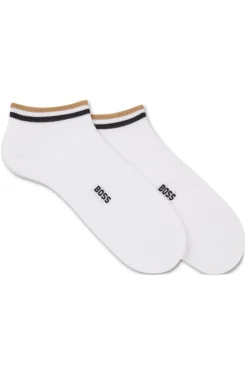 Zweierpack Sneakers-Socken mit Signature-Streifen an den Bündchen