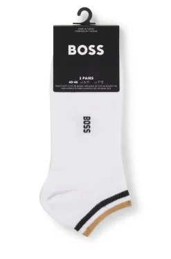 Zweierpack Sneakers-Socken mit Signature-Streifen an den Bündchen