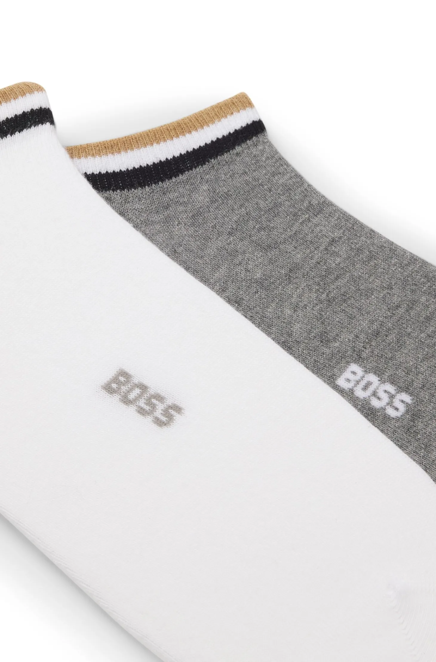 Zweierpack Sneakers-Socken mit Signature-Streifen an den Bündchen