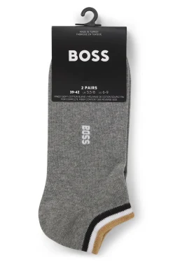 Zweierpack Sneakers-Socken mit Signature-Streifen an den Bündchen