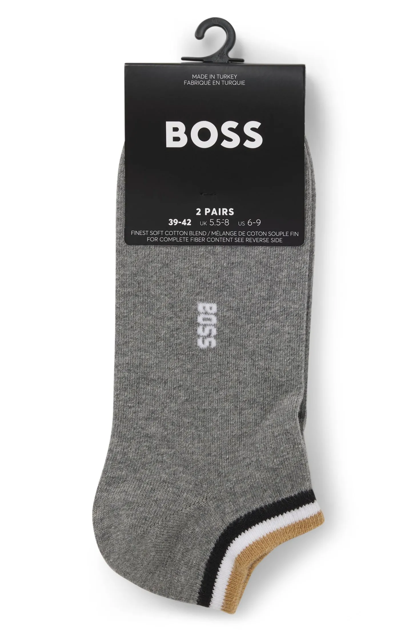 Zweierpack Sneakers-Socken mit Signature-Streifen an den Bündchen