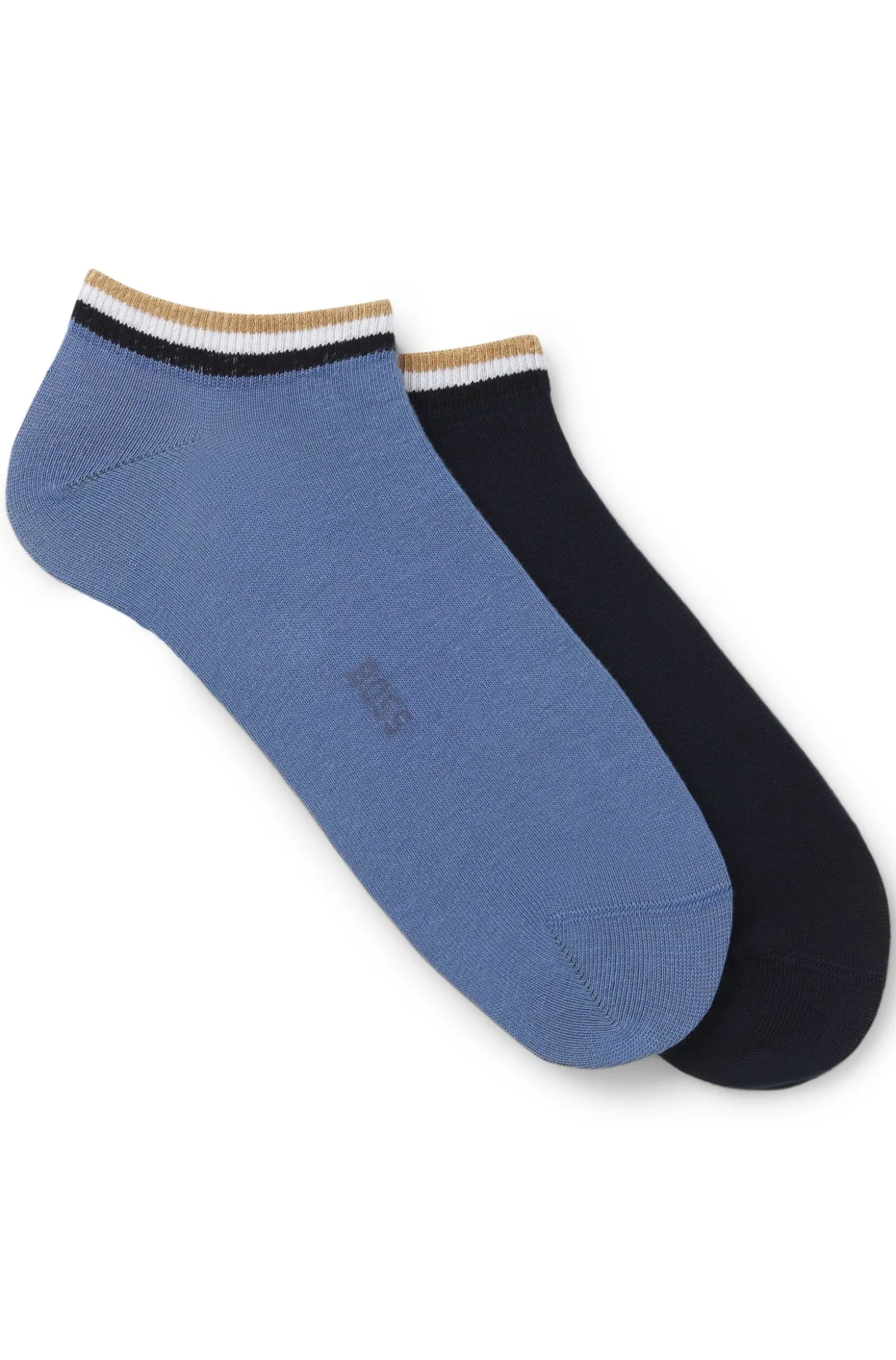 Zweierpack Sneakers-Socken mit Signature-Streifen an den Bündchen