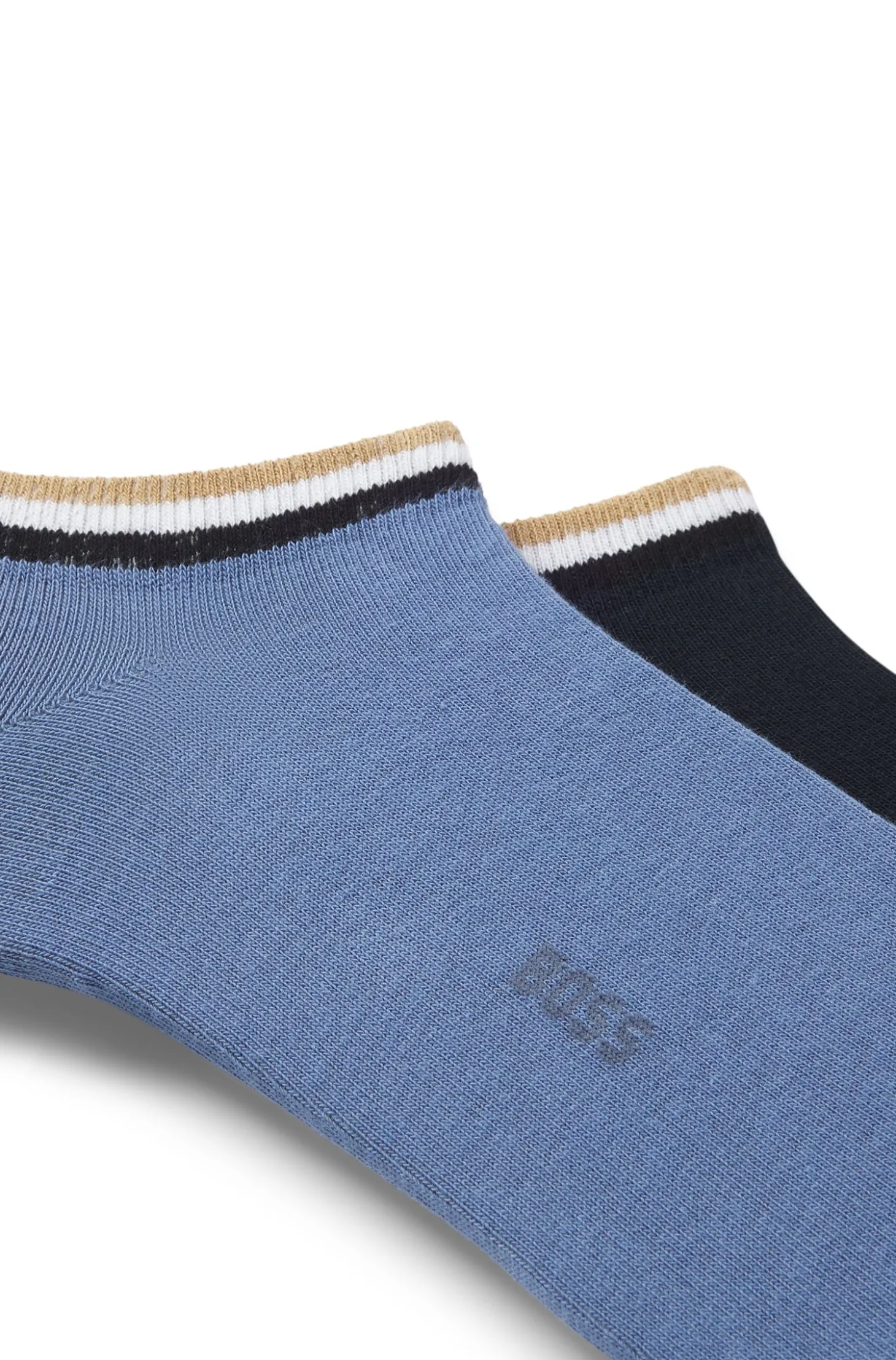 Zweierpack Sneakers-Socken mit Signature-Streifen an den Bündchen