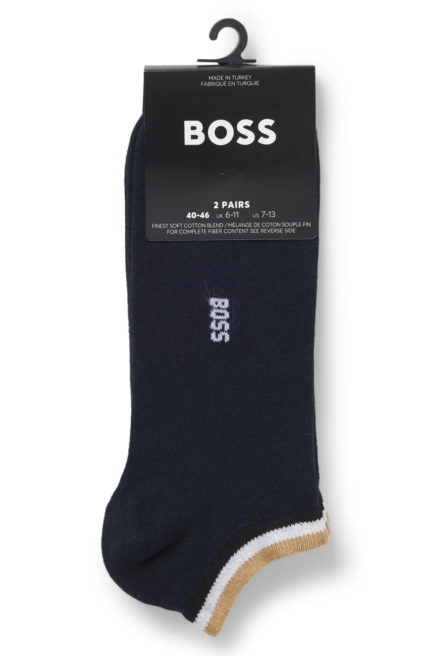 Zweierpack Sneakers-Socken mit Signature-Streifen an den Bündchen