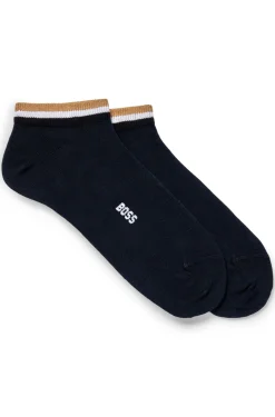 Zweierpack Sneakers-Socken mit Signature-Streifen an den Bündchen