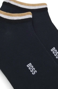 Zweierpack Sneakers-Socken mit Signature-Streifen an den Bündchen