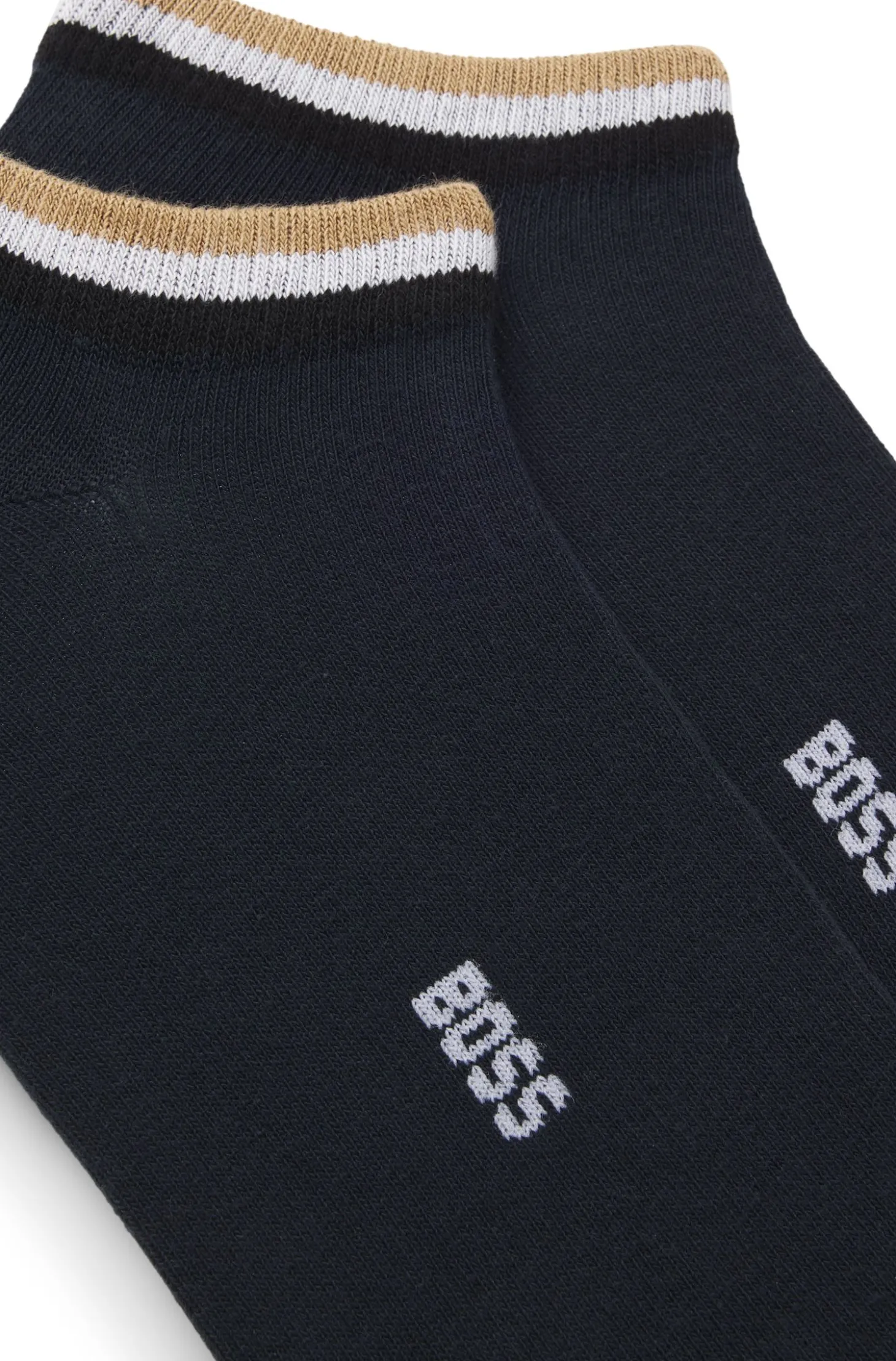 Zweierpack Sneakers-Socken mit Signature-Streifen an den Bündchen