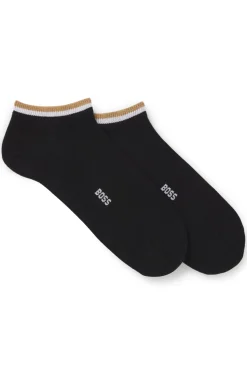 Zweierpack Sneakers-Socken mit Signature-Streifen an den Bündchen
