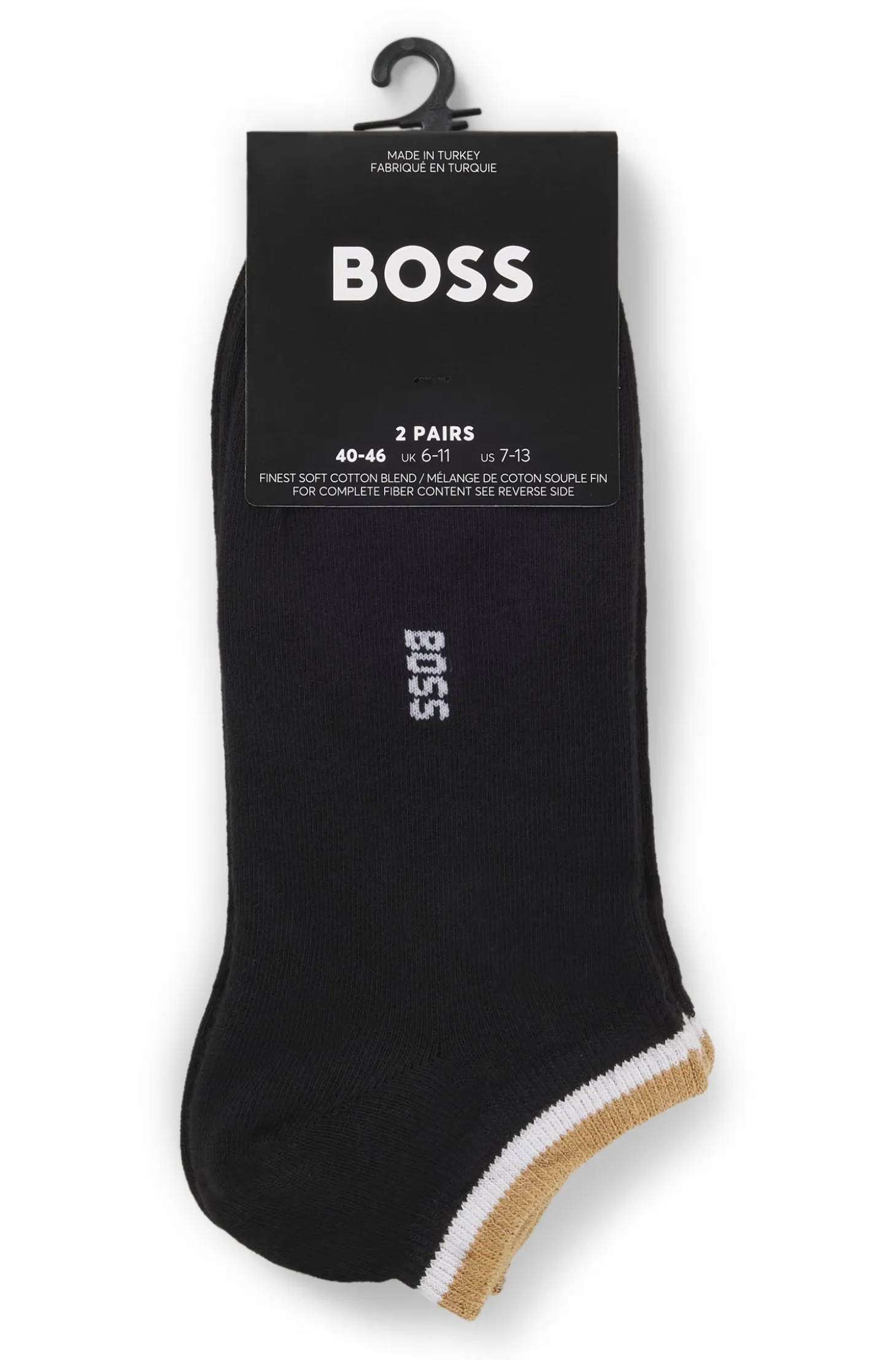 Zweierpack Sneakers-Socken mit Signature-Streifen an den Bündchen