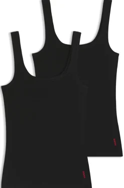 Zweierpack Unterhemden aus Stretch-Baumwoll-Jersey