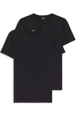 Zweierpack Unterwäsche-T-Shirts aus Stretch-Baumwolle