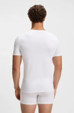 Zweierpack Unterwäsche-T-Shirts aus Stretch-Baumwolle