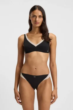 Zweifarbiger String aus Stretch-Jersey