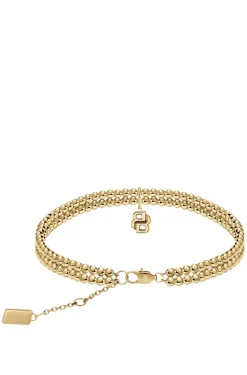 Zweireihiges Armband in hellem Gelbgold-Ton
