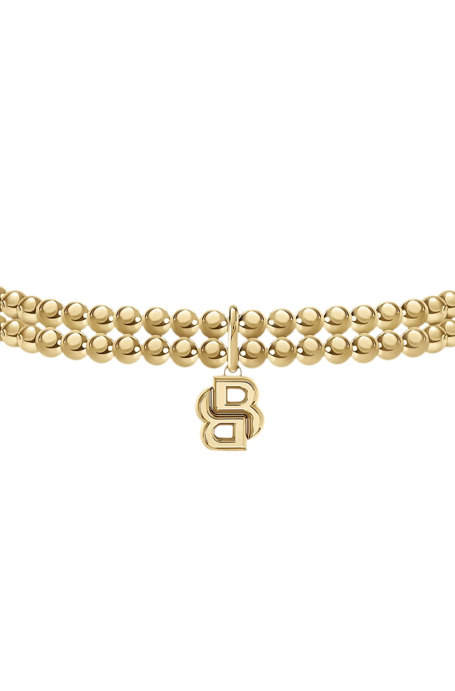 Zweireihiges Armband in hellem Gelbgold-Ton