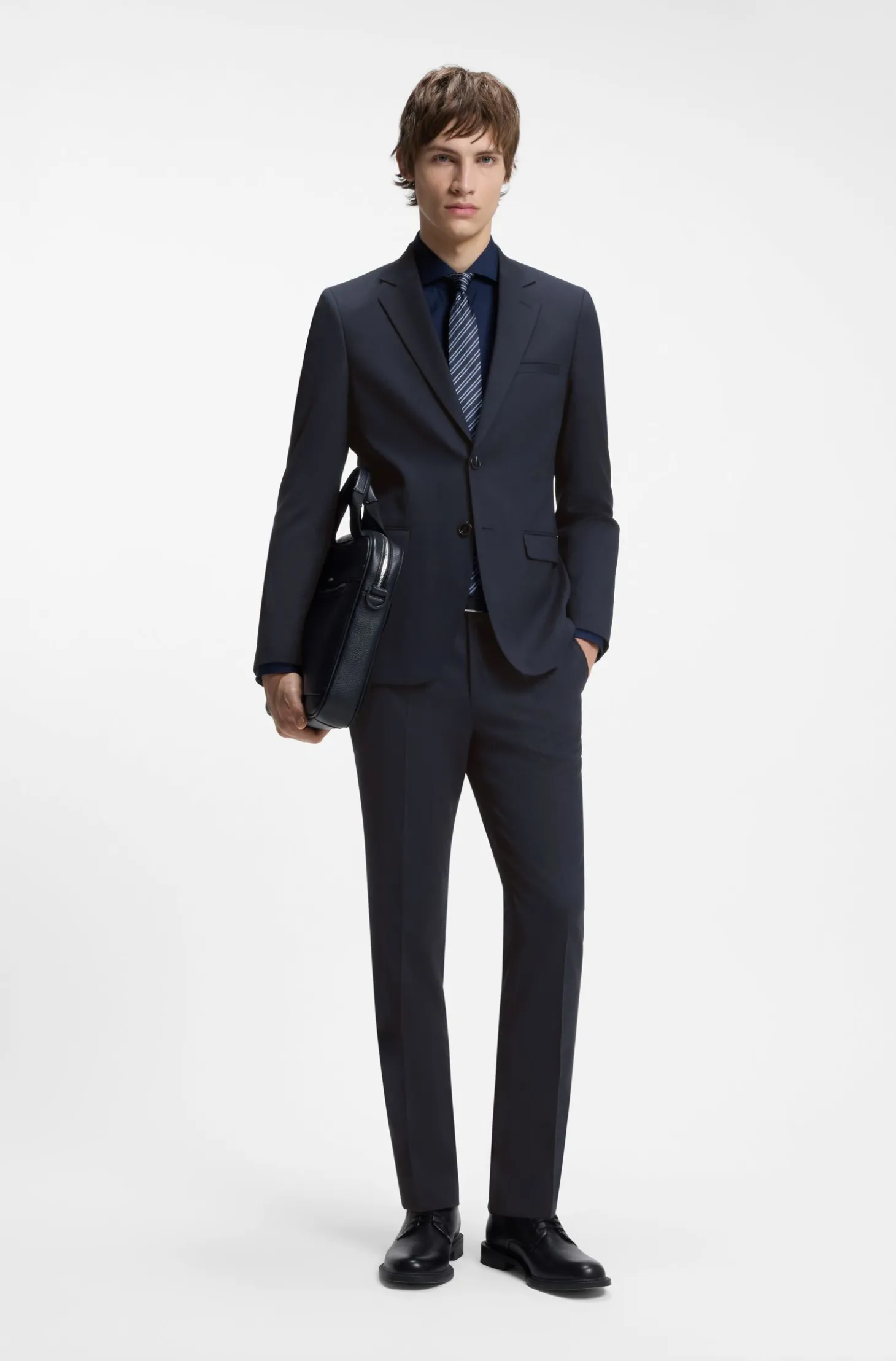 Zweiteiliger Extra Slim-Fit Anzug aus gemustertem Gewebe