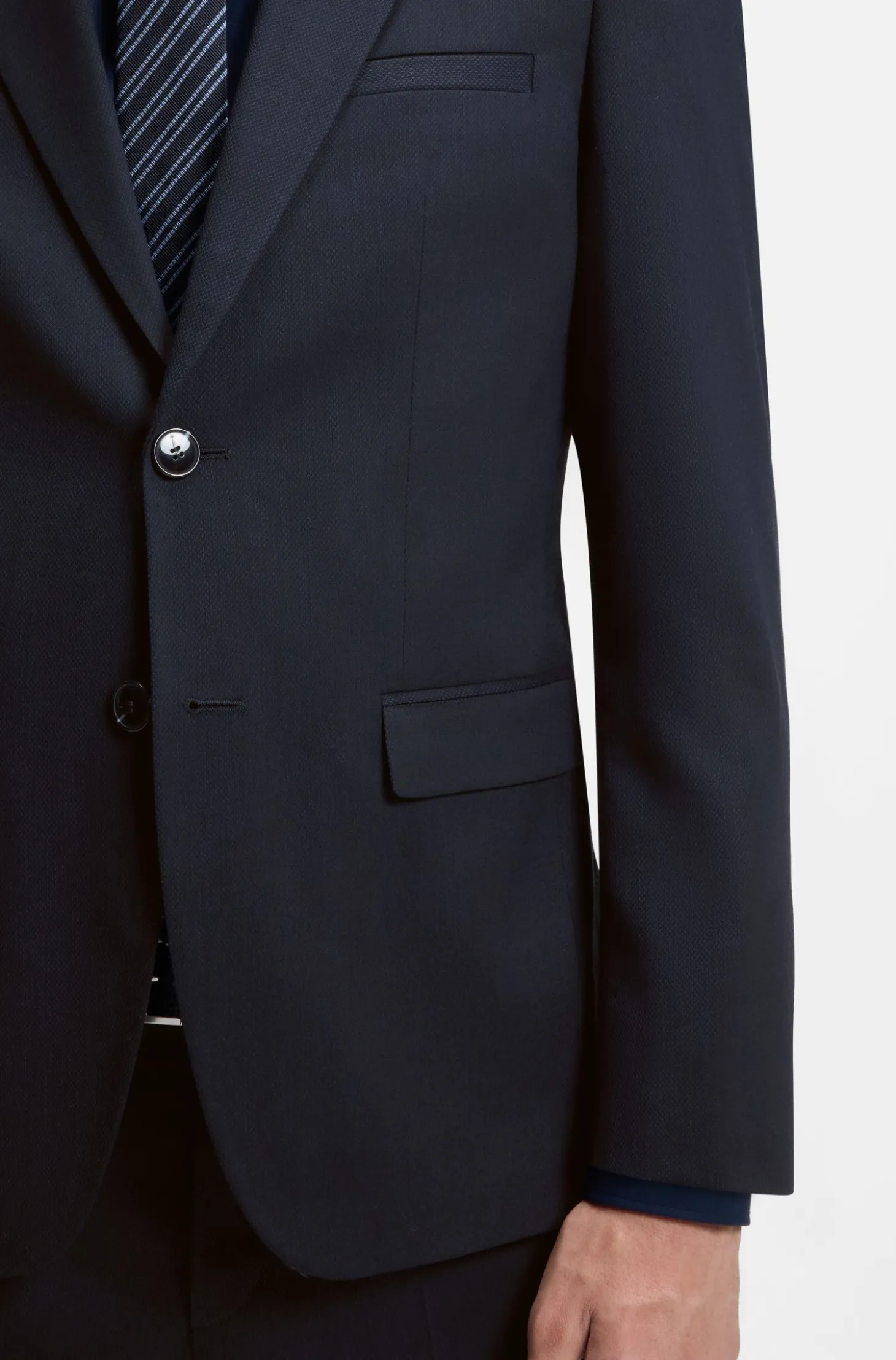 Zweiteiliger Extra Slim-Fit Anzug aus gemustertem Gewebe