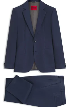 Zweiteiliger Extra Slim-Fit Anzug aus Leinen-Twill