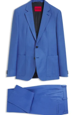 Zweiteiliger Extra Slim-Fit Anzug aus Leinen-Twill
