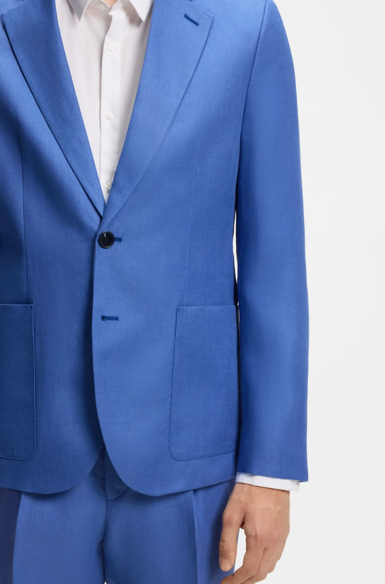 Zweiteiliger Extra Slim-Fit Anzug aus Leinen-Twill